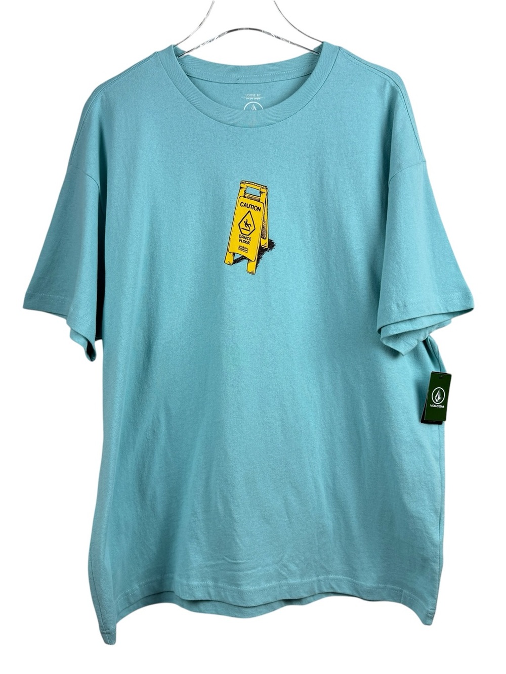 Volcom Dance Floor Double Sided Green T-Shirt Men's Size L NWT
